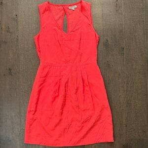 EUC Silk Madewell Vibrant Coral Mini Dress